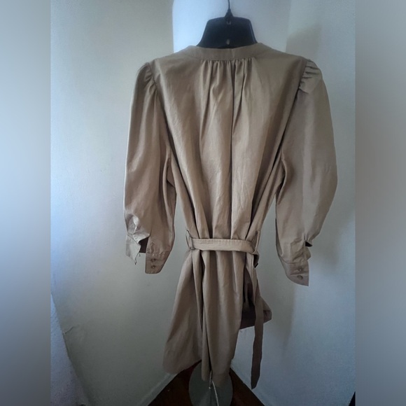 BELTED POPLIN MINI DRESS - Picture 4 of 5